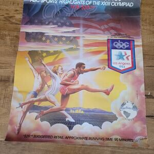 Vtg 1984 Los Angeles Olympics Poster